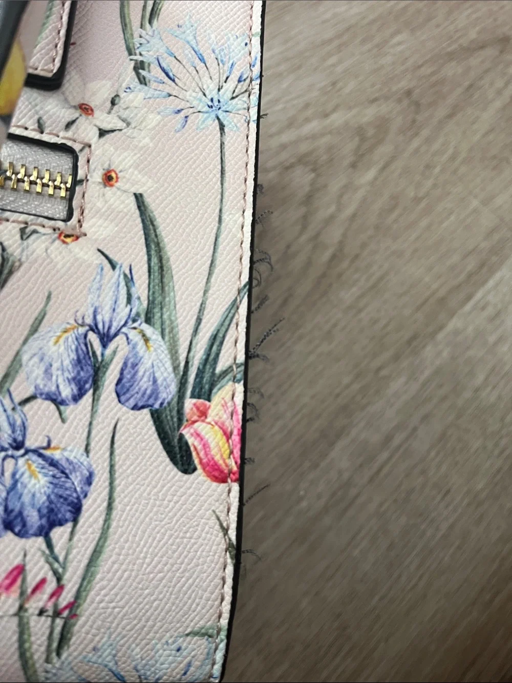 Aldo Floral Print Mini Satchel in Blush Pink